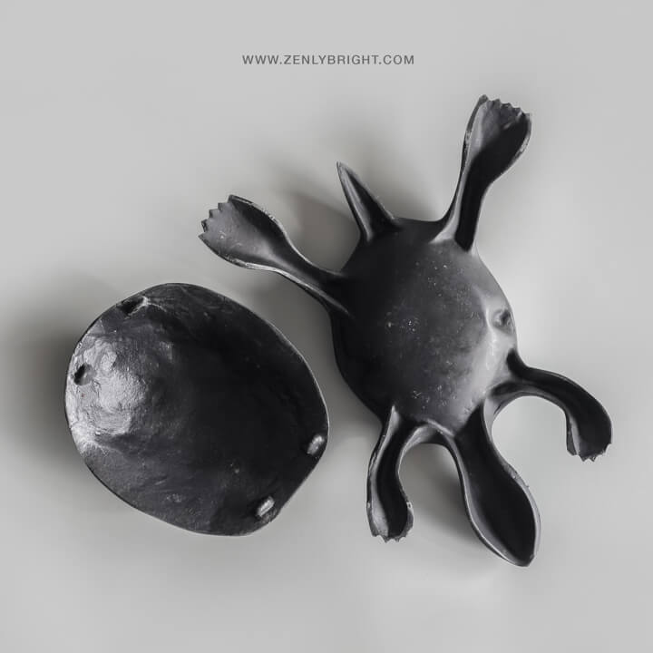 wholesale-steel-aluminium-craft-in-bali-indonesia-turtles-ashtray-black